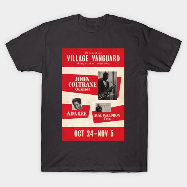 John Coltrane Quintet with Eric Dolphy - Live at the Village Vanguard - 1961 T-Shirt by info@secondtakejazzart.com